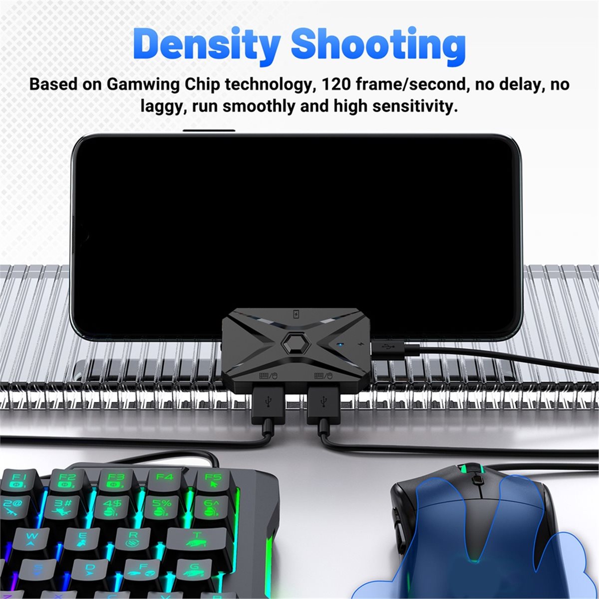 Gaming Keyboard And Mouse Converter For Mobile - Kit Convertidor de Juegos Móviles ABGN,