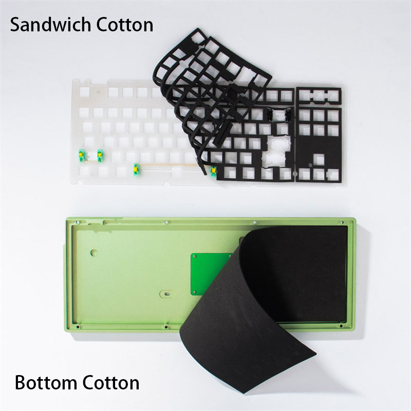 Gaming Keyboard No Noise - Teclado mecánico sándwich algodón inferior algodón