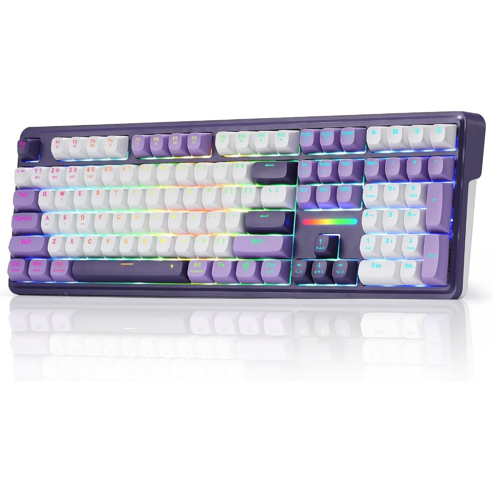 Gaming Keyboard No Noise - Teclado Mecánico Inalámbrico RGB para Juegos