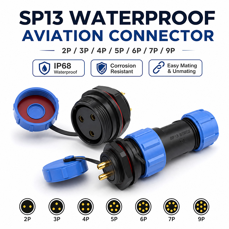 Aviator Connector Kit - Conector Circular Impermeable IP68 SP13 para