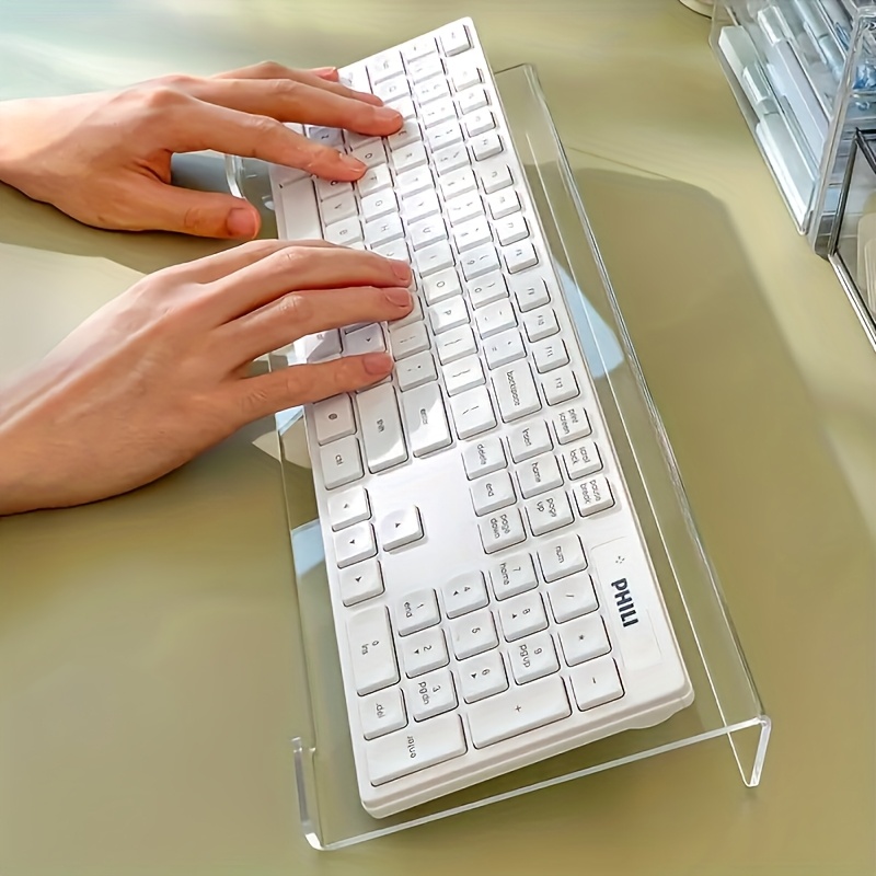 Gaming Keyboard Ergonomic - Soporte para teclado acrílico, organizador de