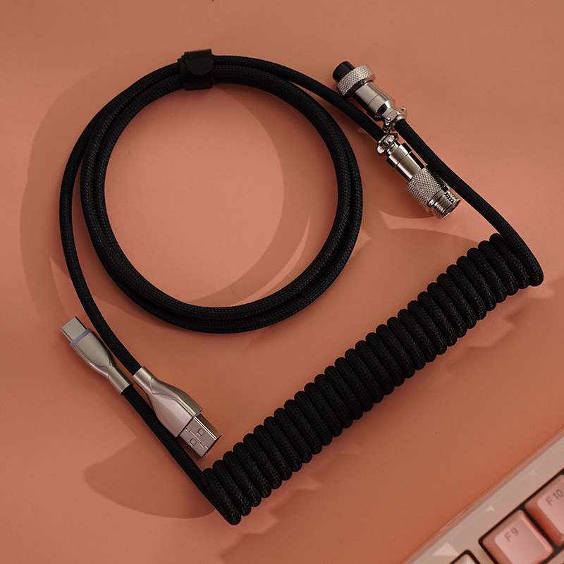Gaming Keyboard Extension - Cable USB Tipo C en Espiral