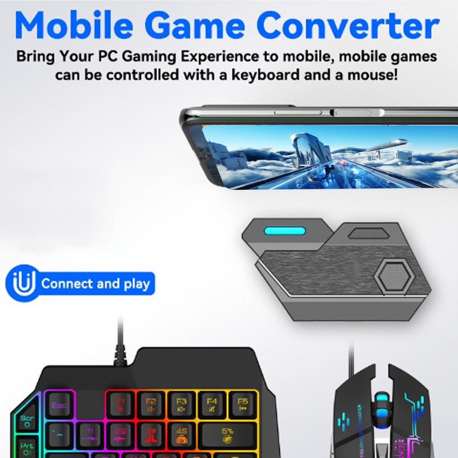 Gaming Keyboard Hand - Paquete combinado de juegos para móvil,