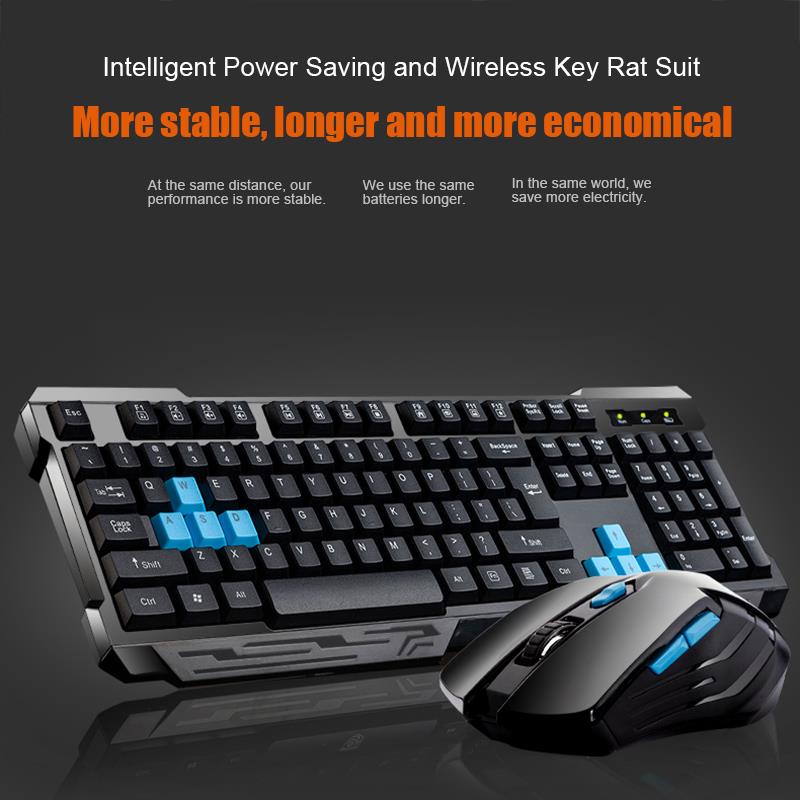 Gaming Keyboard Extension - Teclado Ratón Combos Impermeable Multimedia 2.4GHz