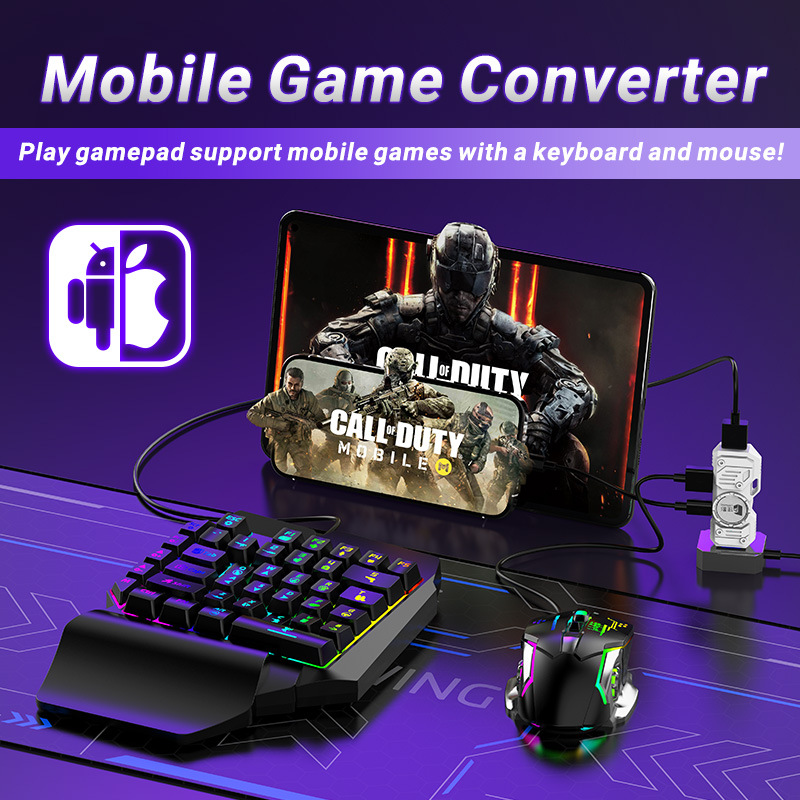 Gaming Keyboard And Mouse Converter For Mobile - Kit convertidor de juegos móviles, kit