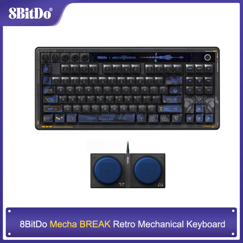 Gaming Keyboard Hot Swappable - Teclado mecánico retro 8BitDo 8 -