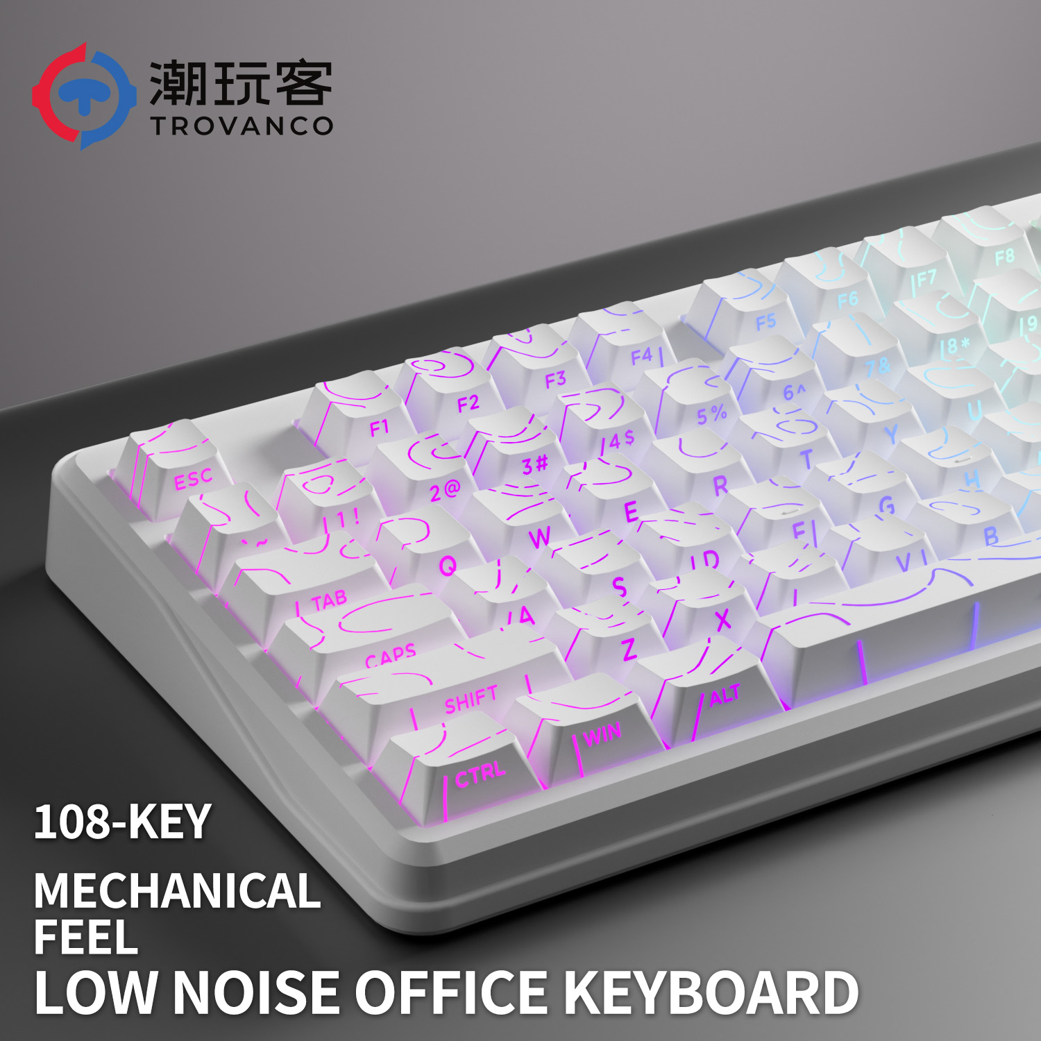 Gaming Keyboard No Noise - Teclado V108 Pro con cable y