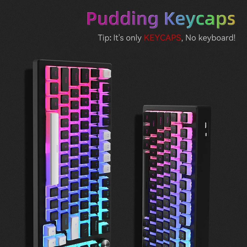 Nuevas teclas Pudding PBT, 129 - Gaming Keyboard Blue Switches reseña y precio