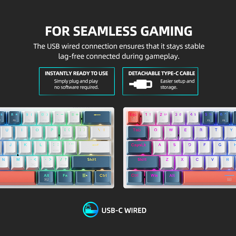 K500-B61 Machenike Mini Keybao - Gaming Keyboard Hot Swappable reseña y precio