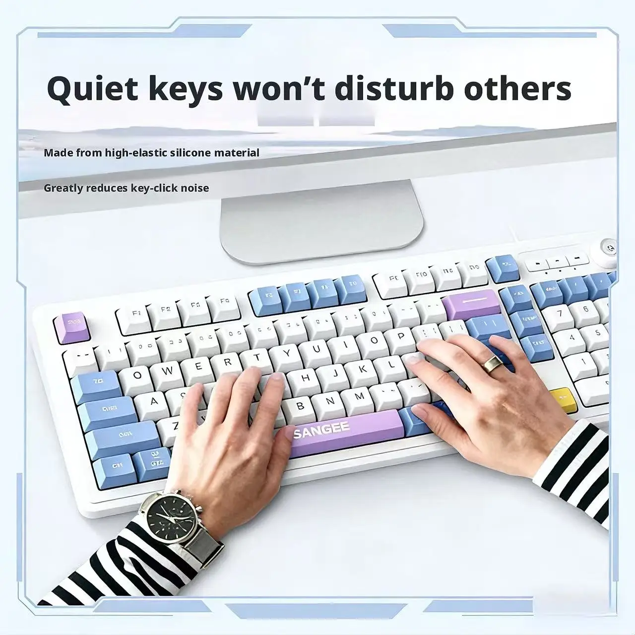 Teclado con Cable de 98 Teclas - Gaming Keyboard No Noise reseña y precio