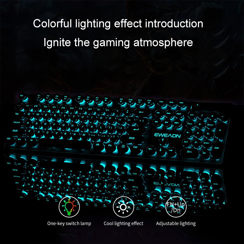 Teclado para juegos de máquina - Gaming Keyboard Blue Switches reseña y precio