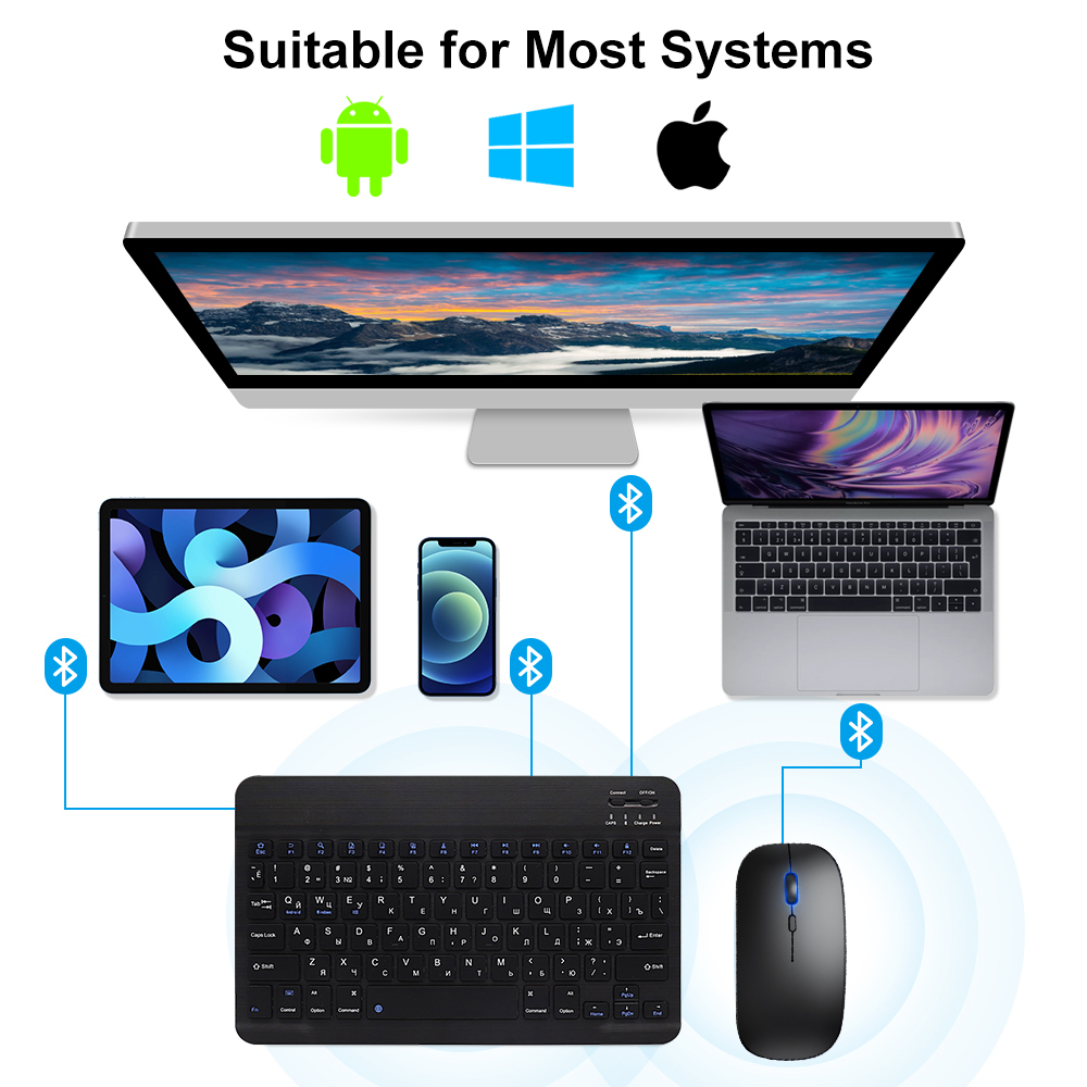 Teclado y ratón Bluetooth para - Gaming Keyboard Ergonomic reseña y precio