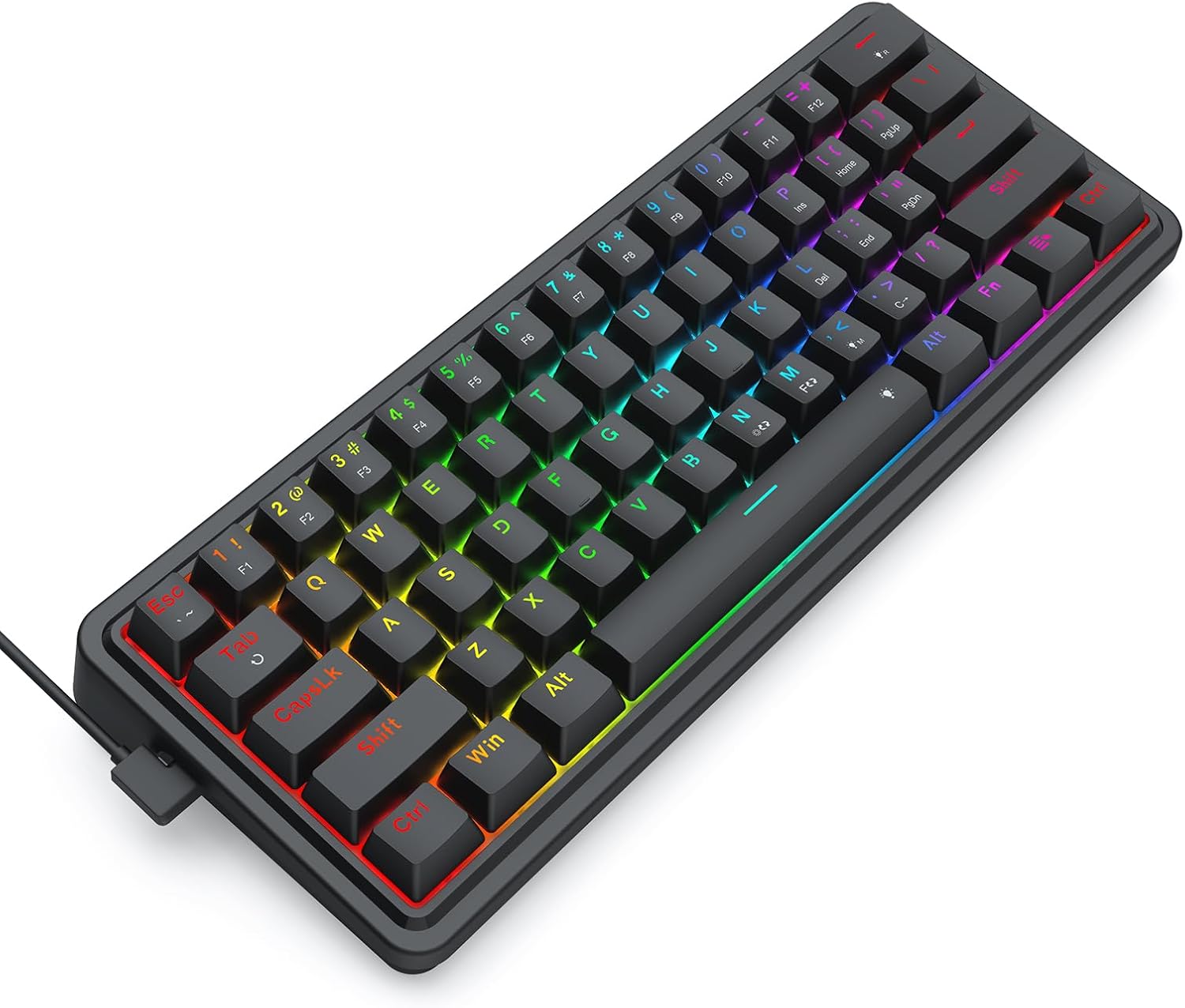 Redragon K722 60% Junta con ca - Gaming Keyboard No Noise reseña y precio