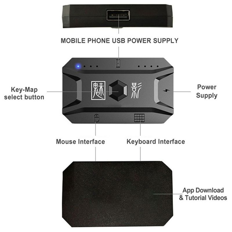 Controlador de juegos clásico  - Gaming Keyboard And Mouse Converter For Mobile reseña y precio