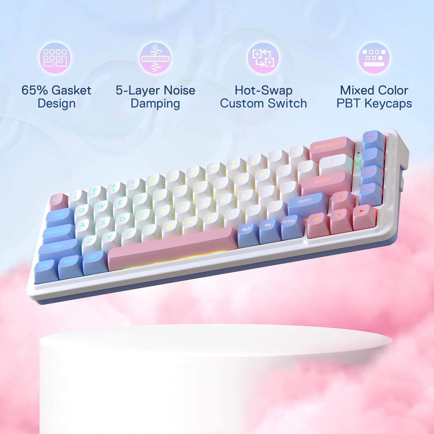 Redragon-Junta inalámbrica K70 - Gaming Keyboard No Noise reseña y precio