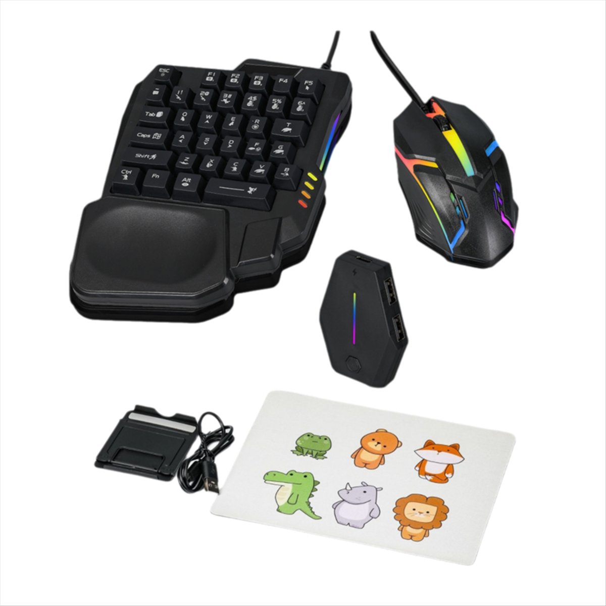 ★ ▲   Teclado ergonómico RGB p - Gaming Keyboard And Mouse Converter For Mobile reseña y precio