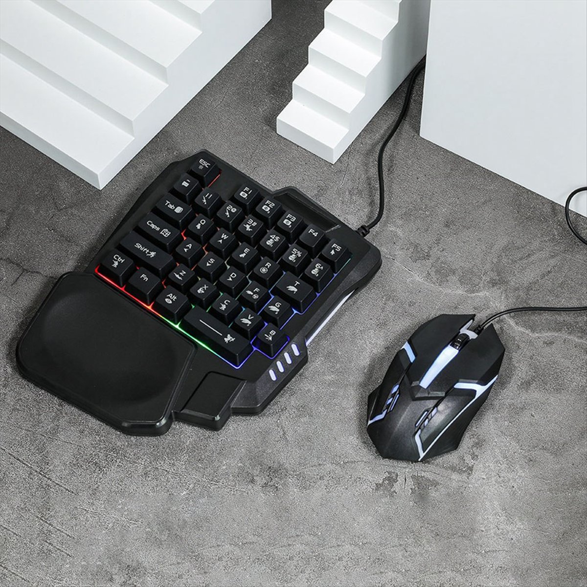 ★ ▲   Teclado ergonómico RGB p - Gaming Keyboard And Mouse Converter For Mobile reseña y precio