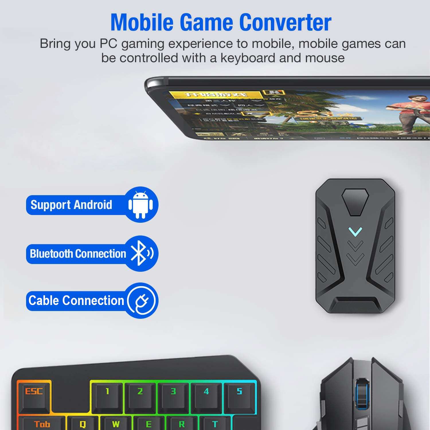 Convertidor de juegos móviles, - Gaming Keyboard And Mouse Converter For Mobile reseña y precio