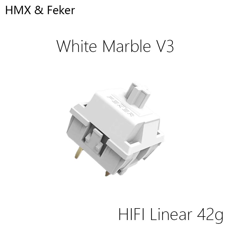HMX Feker mármol blanco V3 acc - Gaming Keyboard Hot Swappable reseña y precio