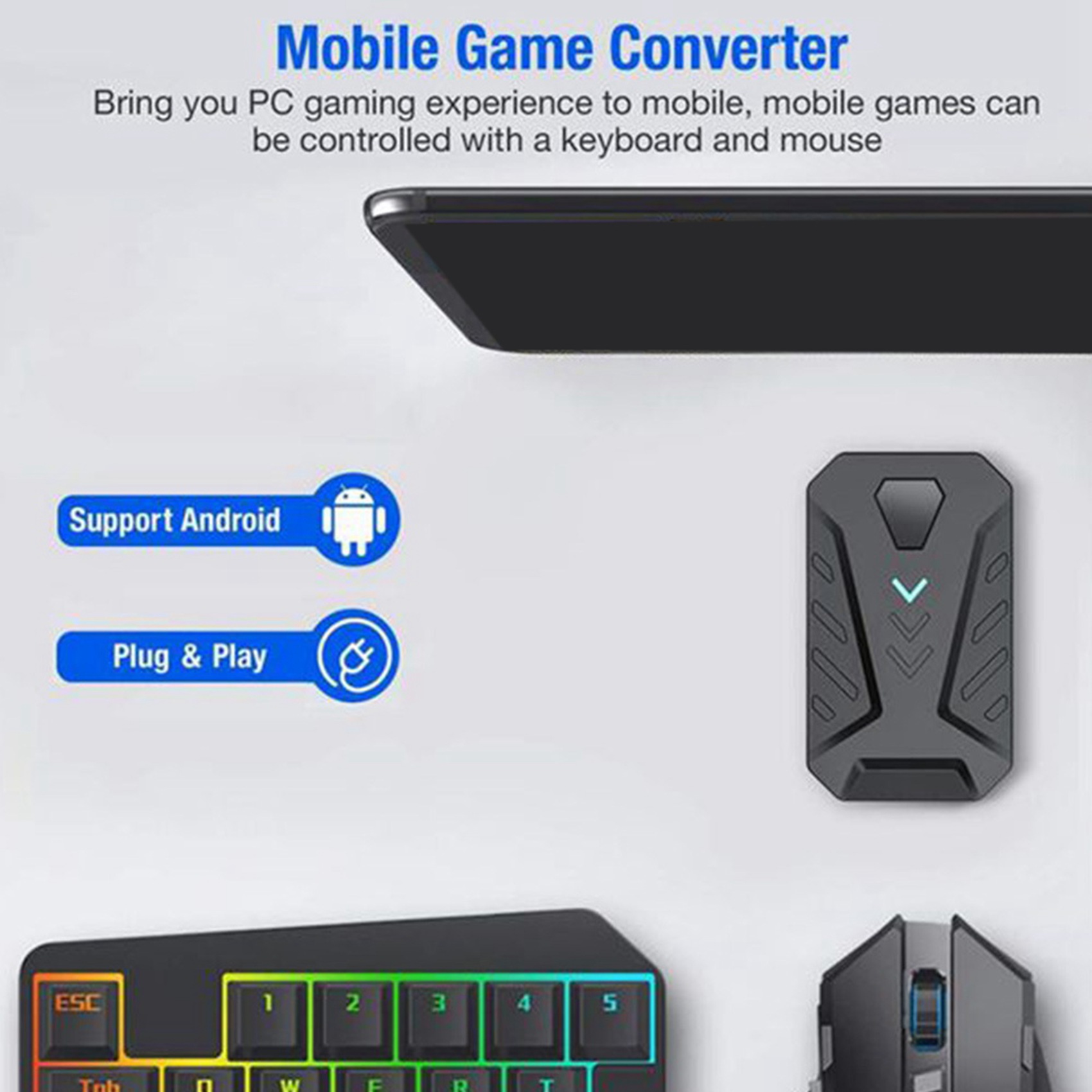 -A94Z Adaptador convertidor de - Gaming Keyboard And Mouse Converter For Mobile reseña y precio